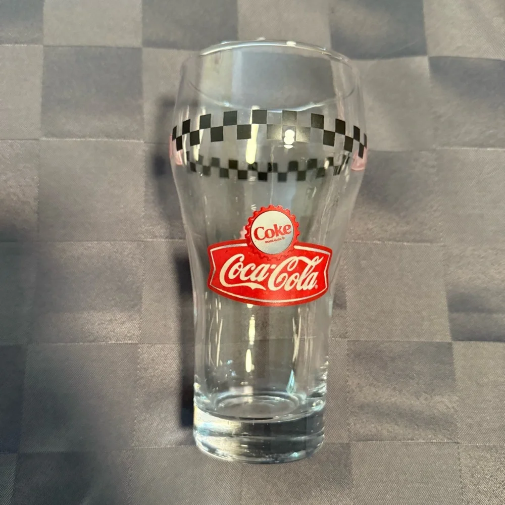 Coca Cola Bell Glass Retro Black‎ Checkered Coke Gibson 16 Oz Tumbler